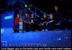 Photo from the filming of Swedish
artist Sofi Bondes music video Hey Boy